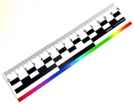 Магнитная масштабная линейка 15 см. с цветной полосой 